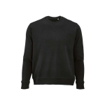 Sweatshirt unissexo de algodão orgânico com felpa francesa 300 g/m² Capri cor preto vista frontal 