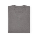 Sweatshirt unissexo de algodão orgânico com felpa francesa 300 g/m² Capri cor cinzento segunda vista frontal 