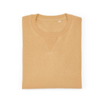 Sweatshirt unissexo de algodão orgânico com felpa francesa 300 g/m² Capri cor amarelo segunda vista frontal 