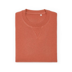 Sweatshirt unissexo de algodão orgânico com felpa francesa 300 g/m² Capri cor cor-de-laranja segunda vista frontal 