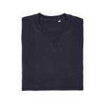 Sweatshirt unissexo de algodão orgânico com felpa francesa 300 g/m² Capri cor azul-marinho segunda vista frontal 