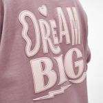 Sweatshirt unissexo de algodão orgânico com felpa francesa 300 g/m² Capri cor lilás vista de detalhe 