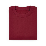 Sweatshirt unissexo oversize em algodão orgânico 340 g/m² Whitehaven cor bordeaux segunda vista frontal 