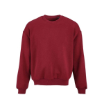 Sweatshirt unissexo oversize em algodão orgânico 340 g/m² Whitehaven cor bordeaux vista frontal 