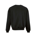 Sweatshirt unissexo oversize em algodão orgânico 340 g/m² Whitehaven cor preto vista traseira 