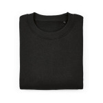 Sweatshirt unissexo oversize em algodão orgânico 340 g/m² Whitehaven cor preto segunda vista frontal 