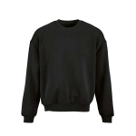 Sweatshirt unissexo oversize em algodão orgânico 340 g/m² Whitehaven cor preto vista frontal 