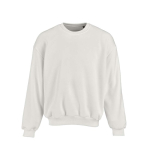 Sweatshirt unissexo oversize em algodão orgânico 340 g/m² Whitehaven cor branco vista frontal 