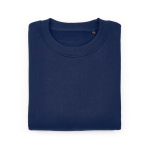 Sweatshirt unissexo oversize em algodão orgânico 340 g/m² Whitehaven cor azul-marinho segunda vista frontal 