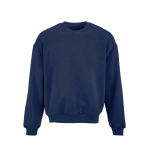 Sweatshirt unissexo oversize em algodão orgânico 340 g/m² Whitehaven cor azul-marinho vista frontal 