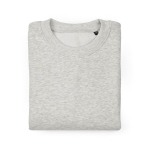 Sweatshirt unissexo oversize em algodão orgânico 340 g/m² Whitehaven cor cinzento-claro mesclado segunda vista frontal 