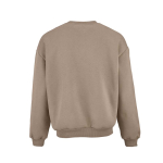 Sweatshirt unissexo oversize em algodão orgânico 340 g/m² Whitehaven cor castanho-claro vista traseira 