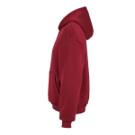 Sweatshirt capuz oversize 340 g/m² em algodão e poliéster reciclado Ericeira cor bordeaux terceira vista 