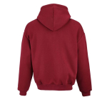 Sweatshirt capuz oversize 340 g/m² em algodão e poliéster reciclado Ericeira cor bordeaux vista traseira 