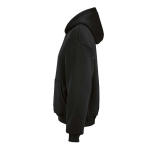 Sweatshirt capuz oversize 340 g/m² em algodão e poliéster reciclado Ericeira cor preto terceira vista 