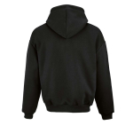 Sweatshirt capuz oversize 340 g/m² em algodão e poliéster reciclado Ericeira cor preto vista traseira 