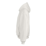 Sweatshirt capuz oversize 340 g/m² em algodão e poliéster reciclado Ericeira cor branco terceira vista 
