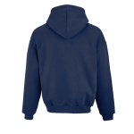 Sweatshirt capuz oversize 340 g/m² em algodão e poliéster reciclado Ericeira cor azul-marinho vista traseira 