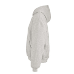 Sweatshirt capuz oversize 340 g/m² em algodão e poliéster reciclado Ericeira cor cinzento-claro mesclado terceira vista 