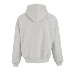 Sweatshirt capuz oversize 340 g/m² em algodão e poliéster reciclado Ericeira cor cinzento-claro mesclado vista traseira 