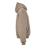 Sweatshirt capuz oversize 340 g/m² em algodão e poliéster reciclado Ericeira cor castanho-claro segunda vista