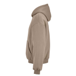 Sweatshirt capuz oversize 340 g/m² em algodão e poliéster reciclado Ericeira cor castanho-claro terceira vista 