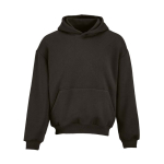 Sweatshirt capuz oversize 340 g/m² em algodão e poliéster reciclado Ericeira cor lilás vista frontal 