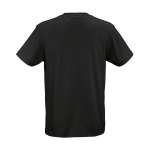 T-shirt unissexo em algodão orgânico corte regular 165g/m² Copacabana cor preto vista traseira 