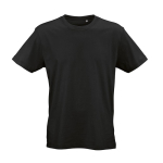 T-shirt unissexo em algodão orgânico corte regular 165g/m² Copacabana cor preto vista frontal 
