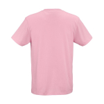 T-shirt unissexo em algodão orgânico corte regular 165g/m² Copacabana cor cor-de-rosa vista traseira 