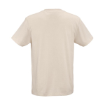 T-shirt unissexo em algodão orgânico corte regular 165g/m² Copacabana cor bege vista traseira 