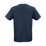 T-shirt unissexo em algodão orgânico corte regular 165g/m² Copacabana cor azul-marinho vista traseira 