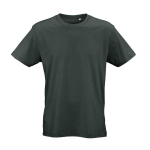 T-shirt unissexo em algodão orgânico corte regular 165g/m² Copacabana cor verde-escuro vista frontal 