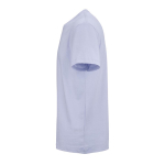 T-shirt unissexo em algodão orgânico corte regular 165g/m² Copacabana cor azul pastel terceira vista 