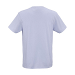 T-shirt unissexo em algodão orgânico corte regular 165g/m² Copacabana cor azul pastel vista traseira 