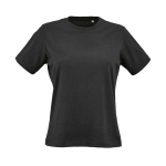 T-shirt de senhora em algodão orgânico ring-spun 165 g/m² Copacabana cor preto vista frontal 