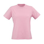 T-shirt de senhora em algodão orgânico ring-spun 165 g/m² Copacabana cor cor-de-rosa vista frontal 