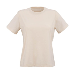 T-shirt de senhora em algodão orgânico ring-spun 165 g/m² Copacabana cor bege vista frontal 