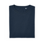 T-shirt de senhora em algodão orgânico ring-spun 165 g/m² Copacabana cor azul-marinho segunda vista frontal 
