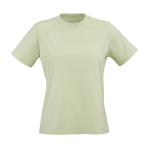 T-shirt de senhora em algodão orgânico ring-spun 165 g/m² Copacabana cor verde pastel vista frontal 