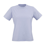 T-shirt de senhora em algodão orgânico ring-spun 165 g/m² Copacabana cor azul pastel vista frontal 