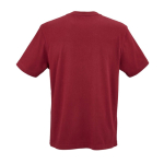 T-shirt unissexo de algodão orgânico em malha canelada 180 g/m² Maya cor bordeaux vista traseira 