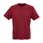 T-shirt unissexo de algodão orgânico em malha canelada 180 g/m² Maya cor bordeaux vista frontal 