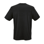 T-shirt unissexo de algodão orgânico em malha canelada 180 g/m² Maya cor preto vista traseira 