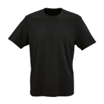 T-shirt unissexo de algodão orgânico em malha canelada 180 g/m² Maya cor preto vista frontal 