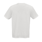 T-shirt unissexo de algodão orgânico em malha canelada 180 g/m² Maya cor branco vista traseira 
