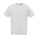 T-shirt unissexo de algodão orgânico em malha canelada 180 g/m² Maya cor branco vista frontal 