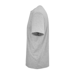 T-shirt unissexo de algodão orgânico em malha canelada 180 g/m² Maya cor cinzento mesclado terceira vista 