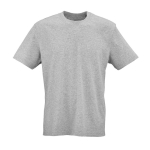 T-shirt unissexo de algodão orgânico em malha canelada 180 g/m² Maya cor cinzento mesclado vista frontal 