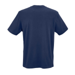 T-shirt unissexo de algodão orgânico em malha canelada 180 g/m² Maya cor azul-marinho vista traseira 